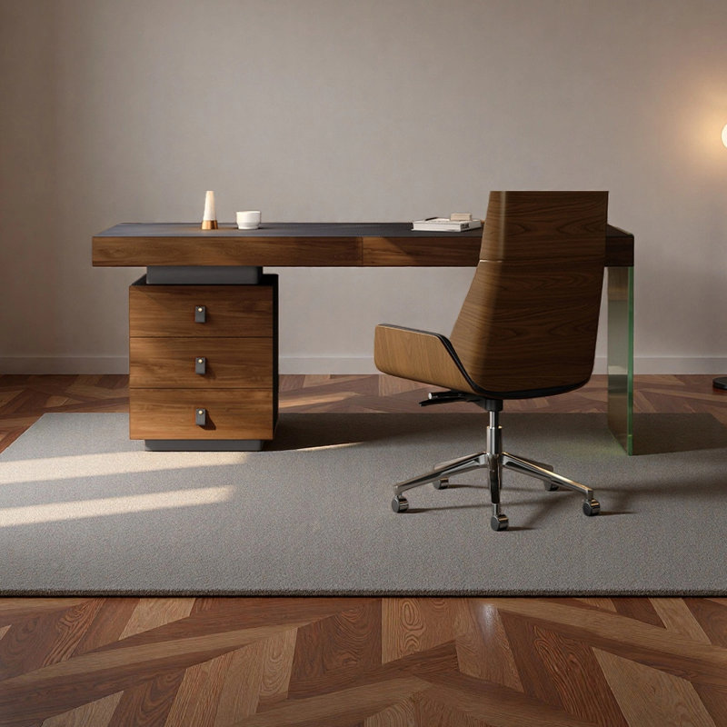 Bureau minimaliste moderne, H 29,53 po x l 55,12 po x P 27,56 po