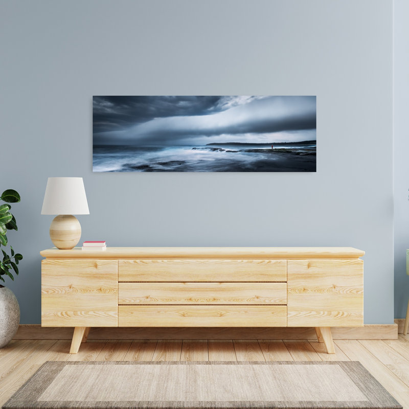 Moody Ocean Solitude by Joshua Zhang - Wrapped Canvas Panoramic Print, 121.92 cm H x 40.64 cm W