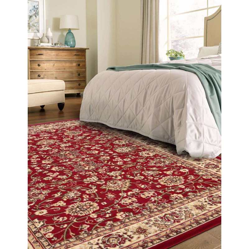 Bhatari Indoor Rug, Rectangle 6'1" x 9', Burgundy