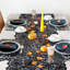 3 pièces nappe de toile d'araignée de Halloween en forme de toile de cheminée chemin de table ronde toile d'araignée pour décoration de fête d'Halloween