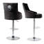 Rish Swivel Upholstered and Velvet Adjustable Height Bar Stool with Iron Frame-2044179834