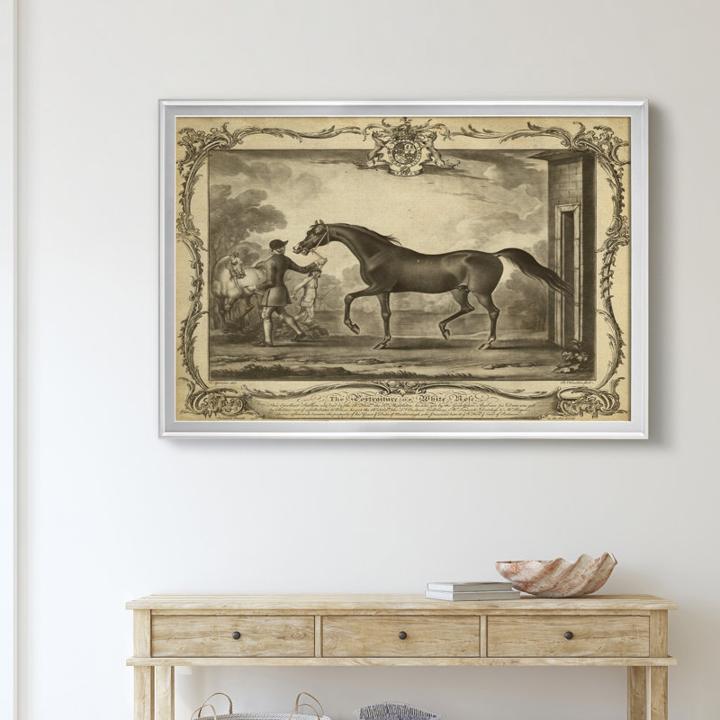 Distinguished Horses IV - reproduction d'art sur toile encadrée, H 26,5 po x l 36,5 po x P 1,5 po, Argent