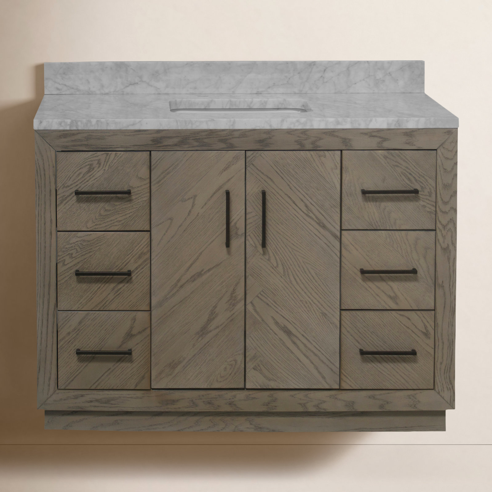 Sadelle 48'' Single Bathroom Vanity, Gray Oak