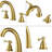 Bathroom Sink Faucet 8 Inch, Bathroom Faucet 3 Hole With Pop Up Drain And Water Hose Supply-120383263