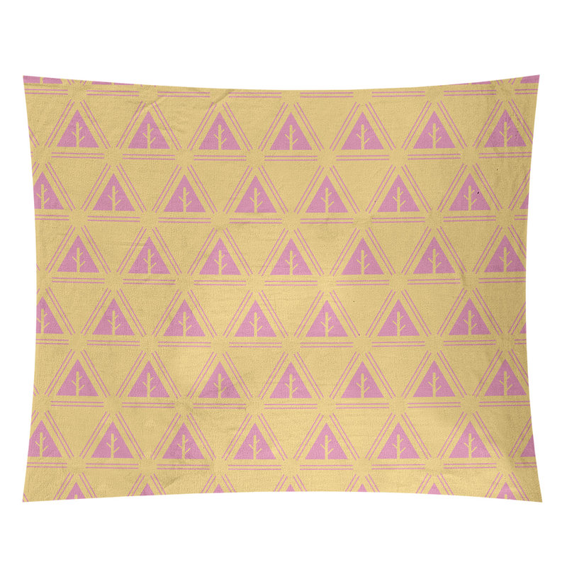 Tapisserie Barbra, H 68 po x l 80 po, Jaune / Rose