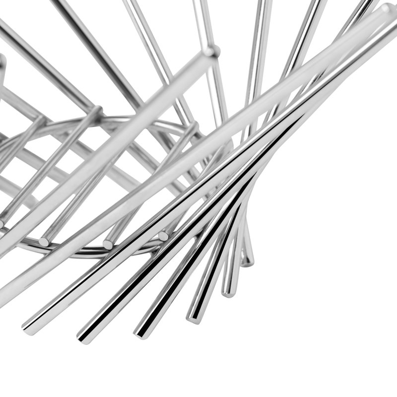 Bol décoratif en acier inoxydable Laurence, Argent argent