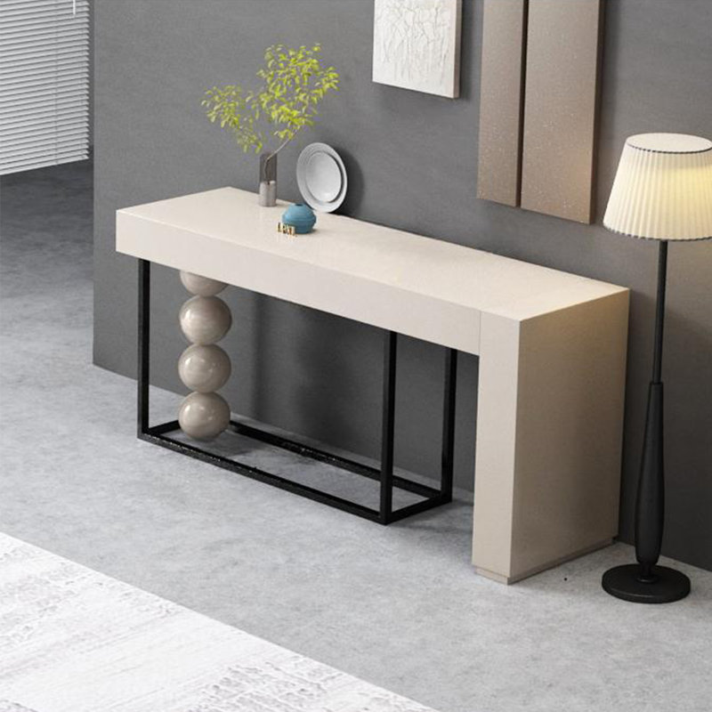 Console Modern Minimalist Art, H 35,43 po x l 62,99 po x P 15,75 po, Noir / beige, Beige