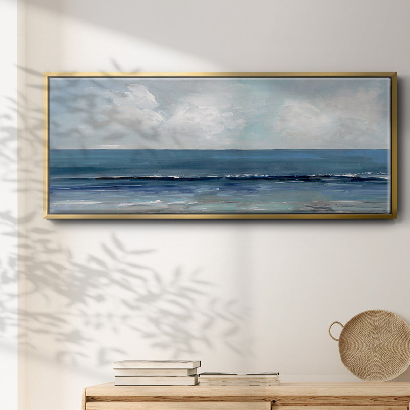 Blue Seas- Framed Canvas, 24" H x 60" W