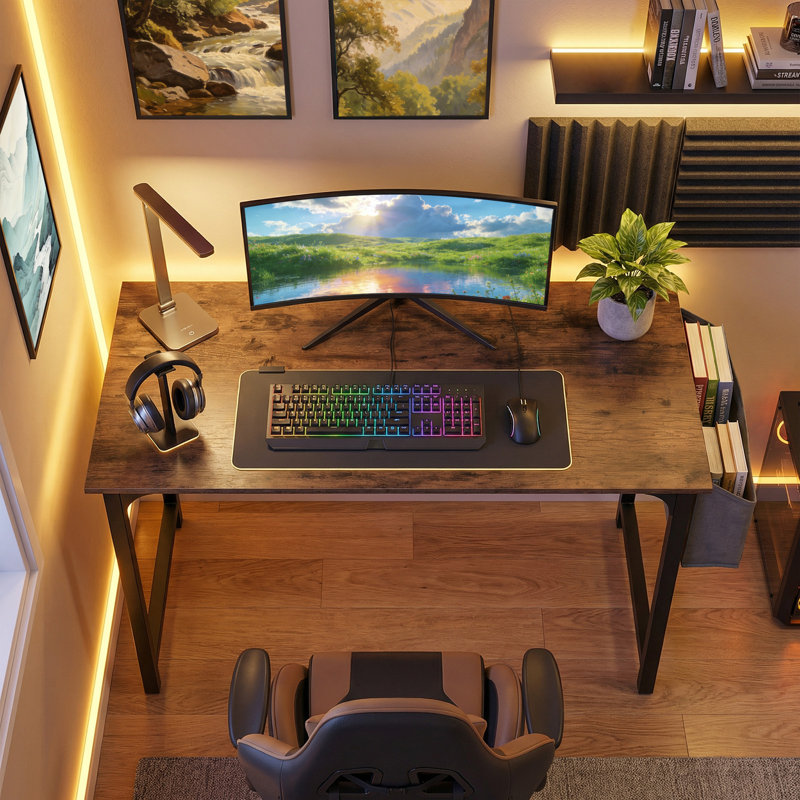 Metal Base Computer Desk