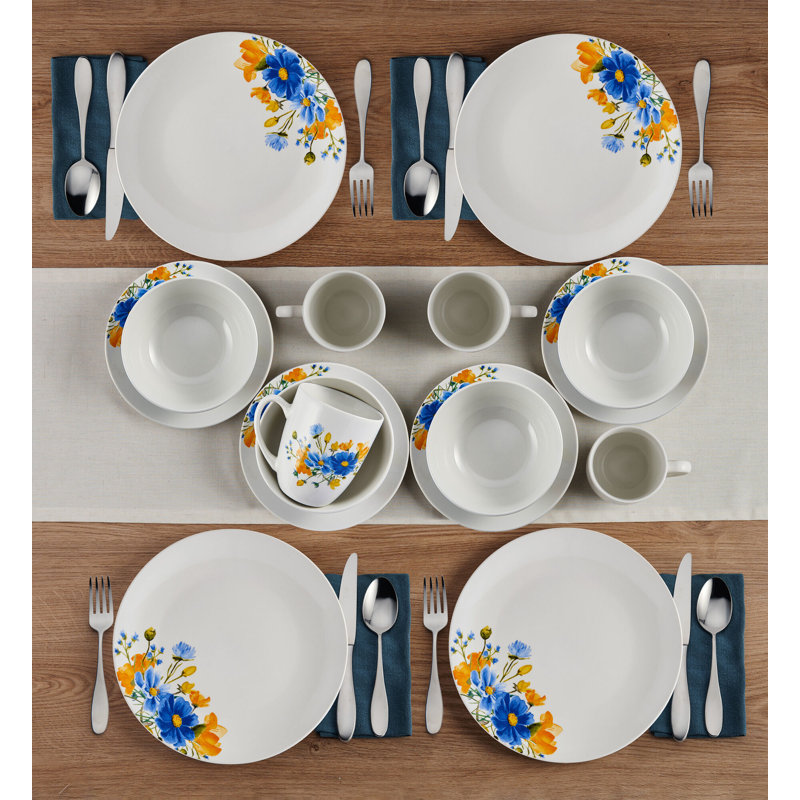 Studio Nova Rhea 16-Piece Porcelain Dinnerware Set, Service for 4
