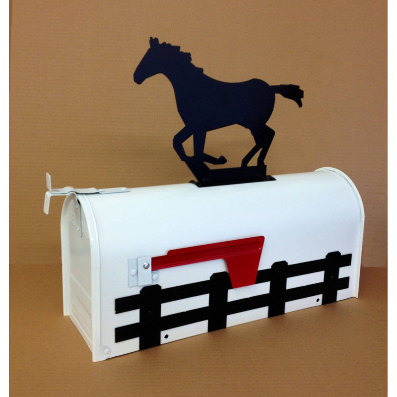 Boîte aux lettres cheval et clôture