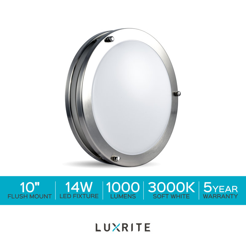 Plafonnier encastré simple à DEL 1 lumière 10 po Emelyn