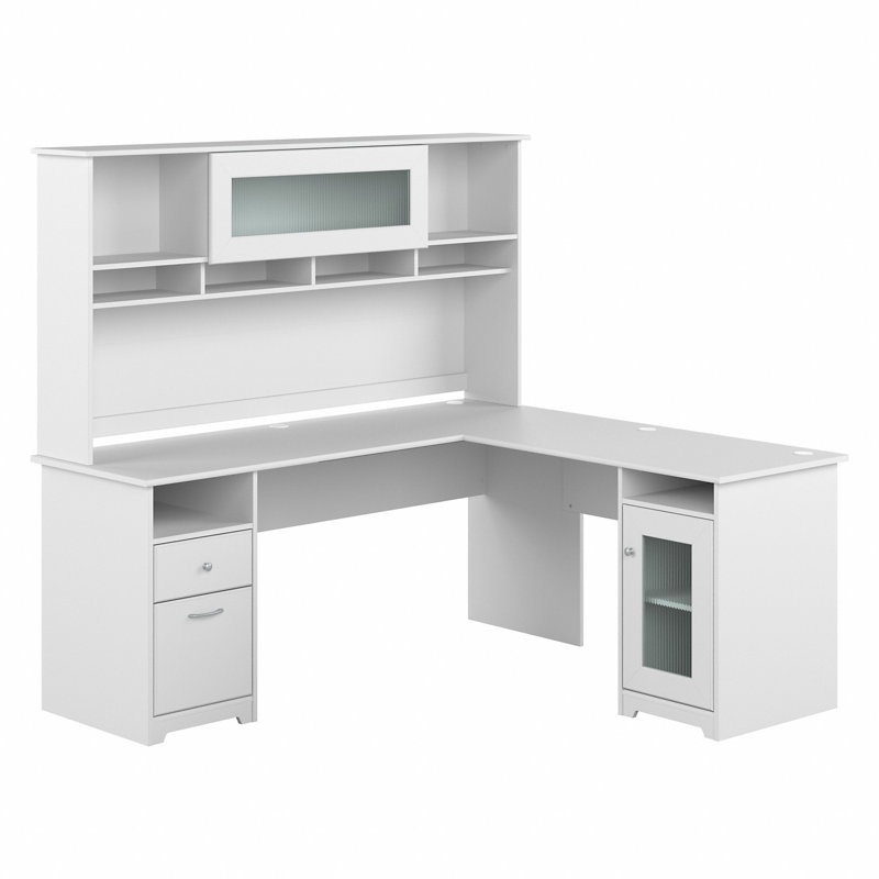 Paelynn 72'' Desk, White, 66.3" H x 71.69" W x 68.5" D