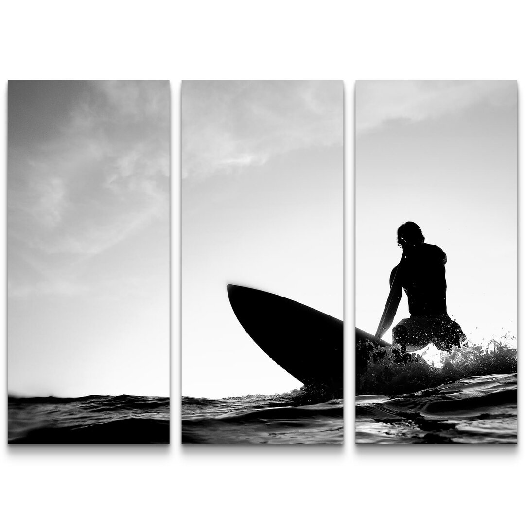 3-tlg. Leinwandbilder-Set Surfer