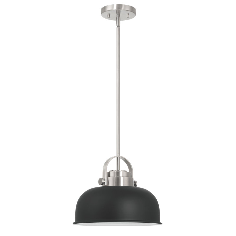 Grisel 1 - Light Dome Pendant, Nickel, Black
