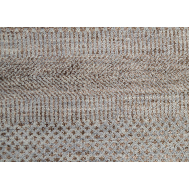 Hand-Knotted High-Quality Blue and Brown Area Rug