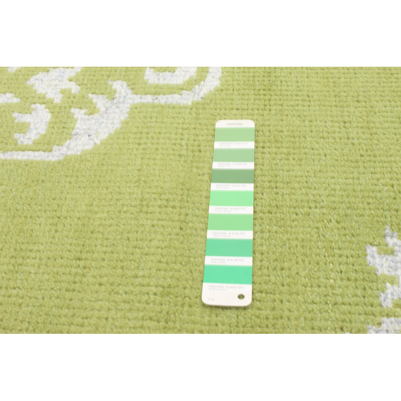 Tapis oriental vert clair noué à la main Culbreath