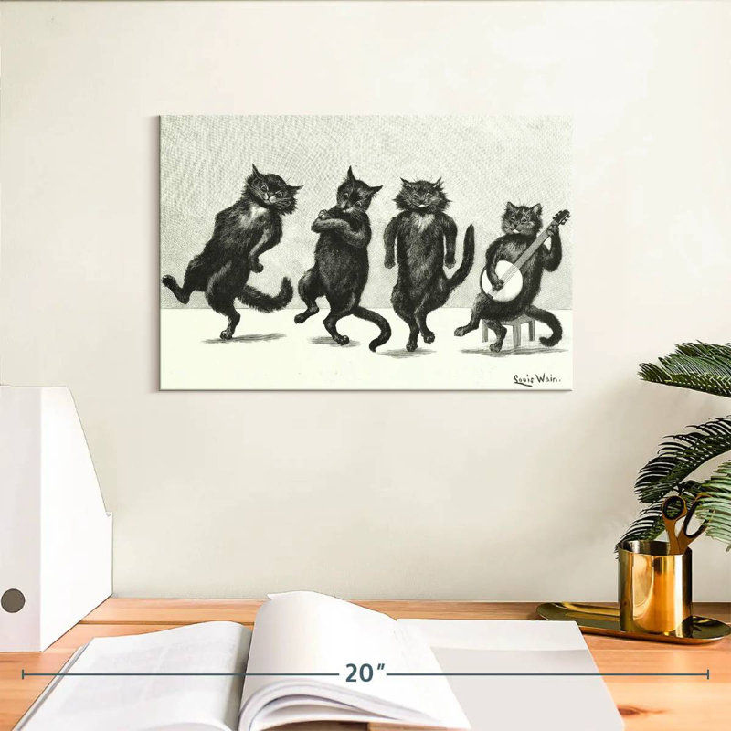 Brampt Cats Dancing, H 8 po x l 12 po