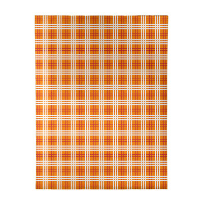 Tapis à carreaux orange