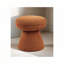 Tabouret d'appoint rond à piédestal en tissu
