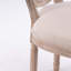 Chaise de salle à manger à structure française en bois massif avec dossier en rotin