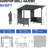 9X10FT Hardtop Grill Gazebo, Lean To Outdoor BBQ Gazebo With Storage Shelves And Expansion Platform, Galvanized Steel Permanent Hard Top Grill Canopy For Patio Backyard Lawn Garden -Grey-125198993-125198992