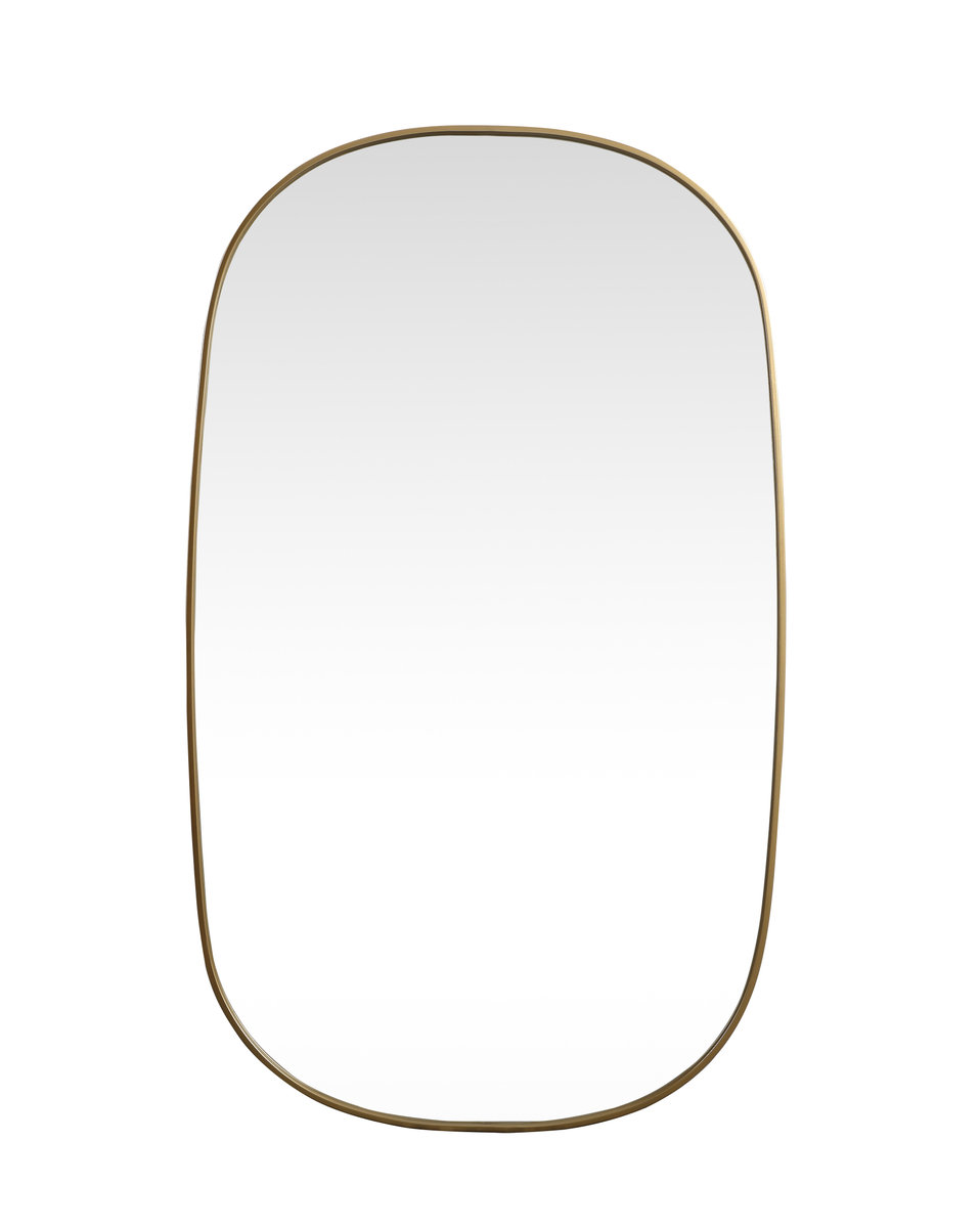 Bertin Metal Oval Wall Mirror, Brass, 60"  x 36" 