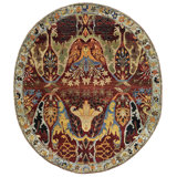 Tapis ovale en laine 7 pi 11 po x 9 pi 4 po Silk Treasures
