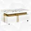 Table basse à roulettes avec rangement Maryjoan-302125163