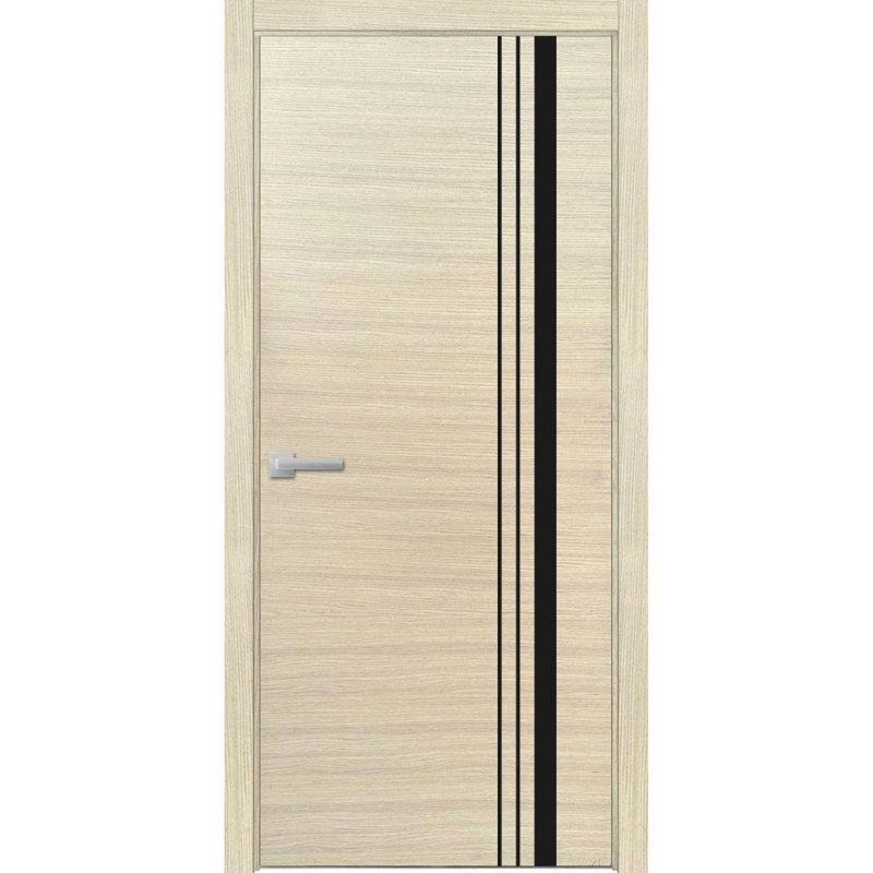 Porte intérieure moderne en bois avec quincaillerie | Planum 0011 noyer | Garnitures à panneau simple | Portes de salle de bain robustes