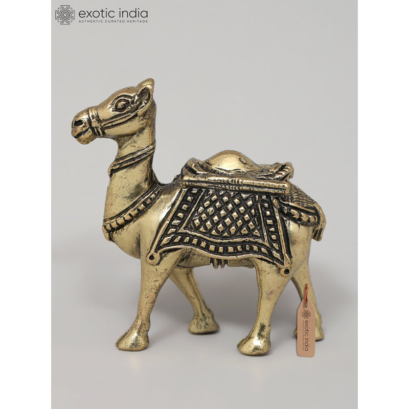  2" Brass Cute Camel Decorative Figurine- Table/Desk Decor