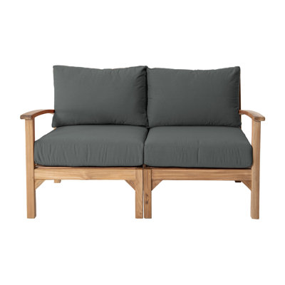 Huntington 60'' Wide Teak Loveseat with Cushions