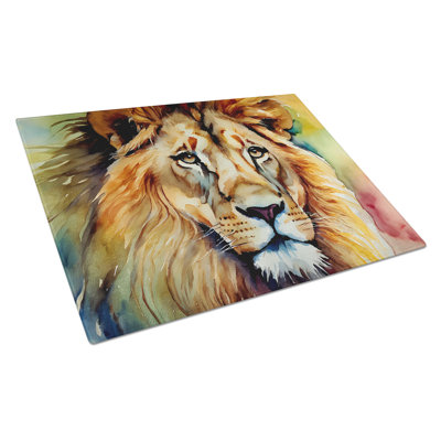 Lion Glass Cutting Board Large