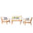 Shynel Acacia 4 - Person Patio Conversation Set with Cushions-1988985449