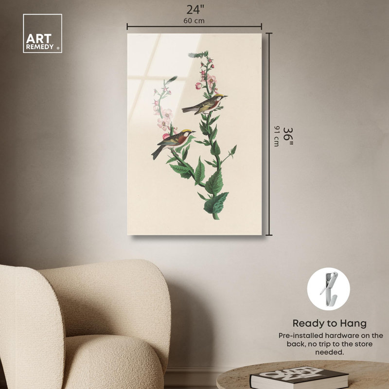 Reproduction d'art botanique sur toile de châtaignier par Art Remedy, H 36 po x l 24 po