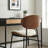 Mid-Century Modern Dining Chairs Set Of 2 - Premium Walnut Bentwood With Ergonomic PU Leather Upholstery-1965757707