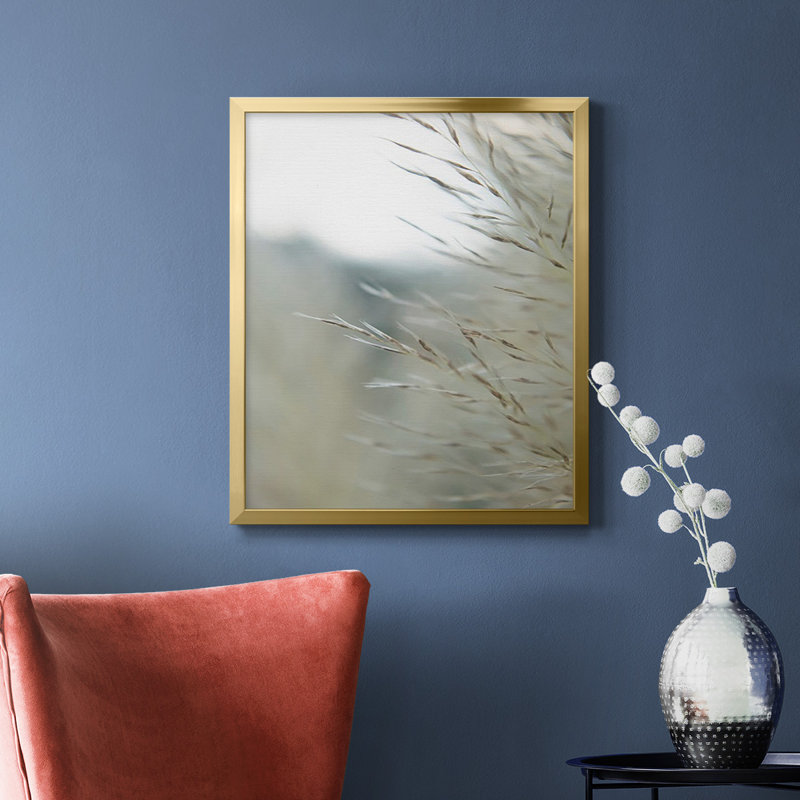 Toile encadrée de qualité supérieure Subtle Grasses III - prête à être accrochée, Or, H 24 po x l 20 po