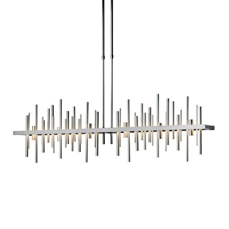 Cityscape 1 - Light Kitchen Island Linear LED Pendant, Vintage Platinum, Vintage Platinum