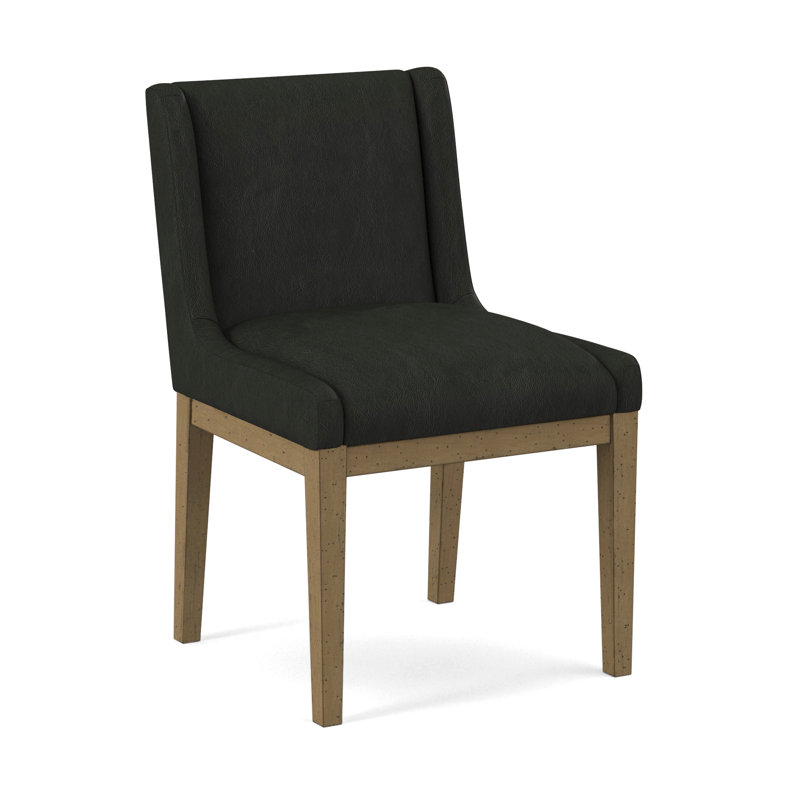 Upholstered Dining Chair, Salvador Asphalt, Pecan