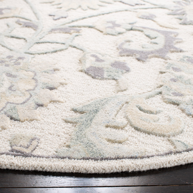 Gulielma Hand Tufted Wool Oriental Rug, Round 6'