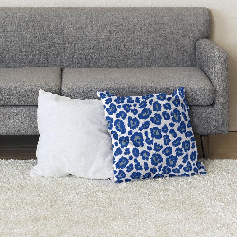 Housse et insert de coussin extérieur Fly, 40 po x 40 po, Blanc / Bleu