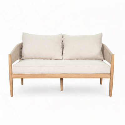 Causeuse d'extérieur en bois d'acacia de patio