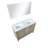 Lafarre Lafarre 48 in W x 20 in D Rustic Acacia Double Bath Vanity, White Quartz Top and 43 in Mirror-113107951-113107949