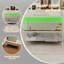 Lit superposé double au-dessus d'un lit double avec bureau intégré et éclairage à DEL - conception loft peu encombrante pour enfants et adolescents, structure robuste, assemblage facile, parfait pour les chambres à coucher et les dortoirs