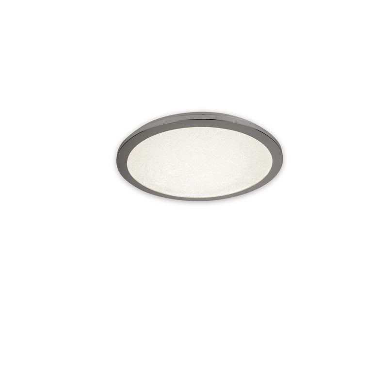LED Flush Mount, Chrome, 2.5cm H x 30cm W x 30cm D