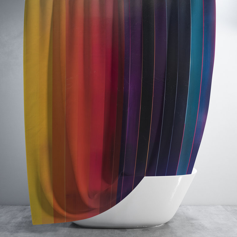 Rideau de douche Spectrona, H 84 po x l 71 po