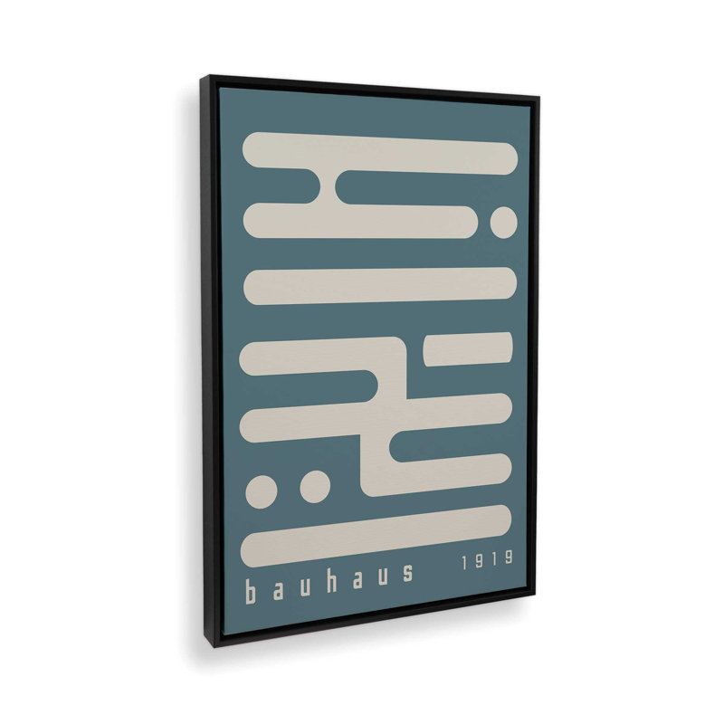 Tempête bleue Bauhaus, circuit imprimé minimaliste II , H 18,75 po x l 12,75 po, Noir satiné