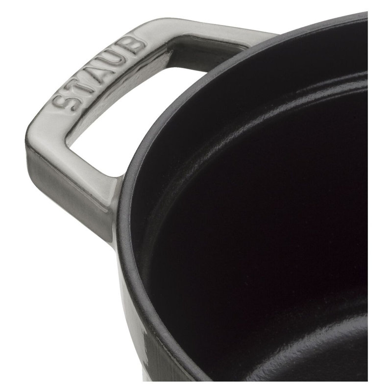 La Cocotte Cast Iron Round Cocotte, Graphite Gray, 5.5 quarts
