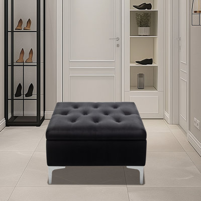 Repose-pieds en velours Manius