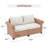 Outdoor Rattan Patio Loveseat With Cushions